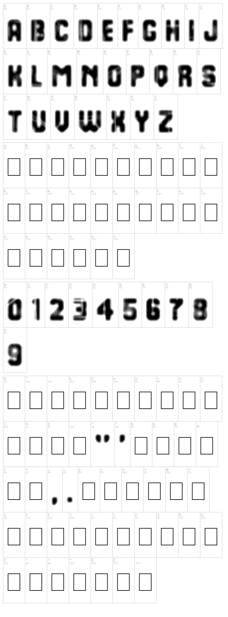 Last Day On Earth font map